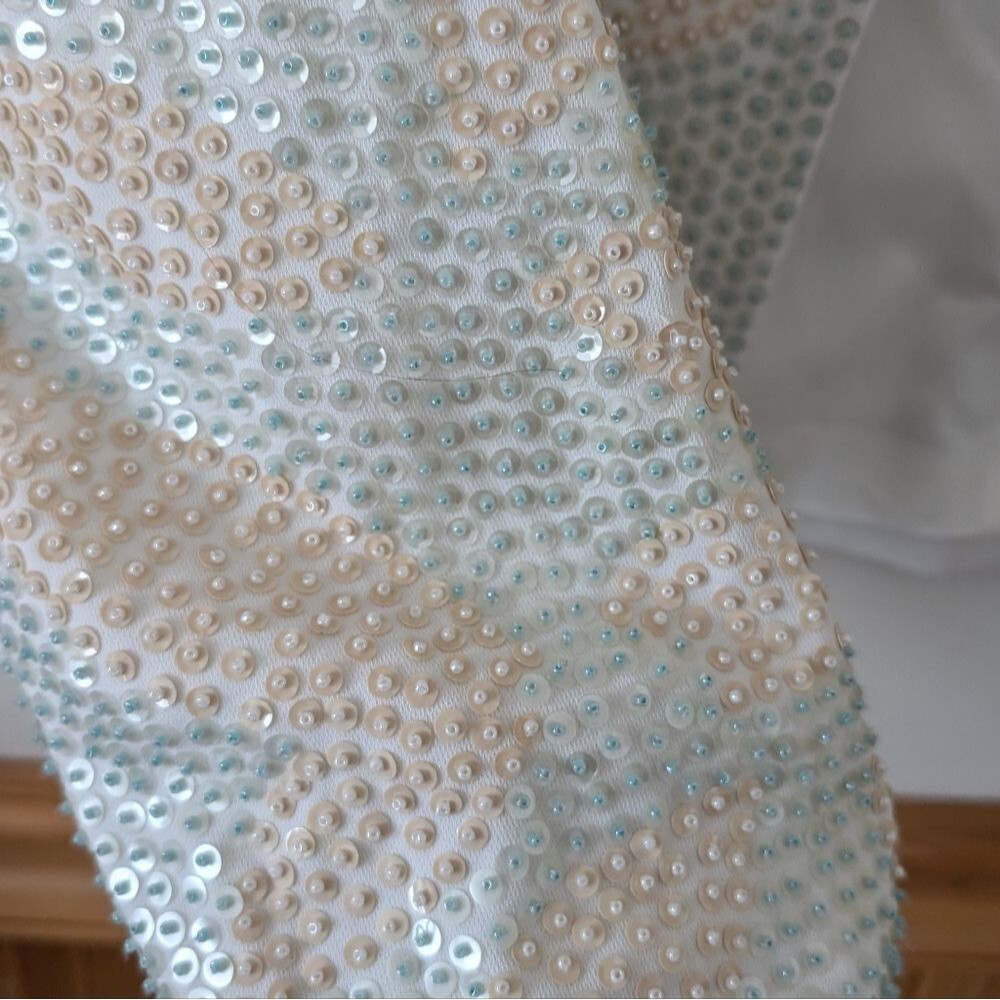 Albert Nipon Beaded Vintage Sequin Beaded Pastel … - image 3